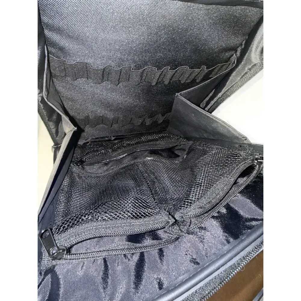 Rolling Tote Multiuse Wheeled Carrier Storage Bag Case Rubbermaid With Pockets
